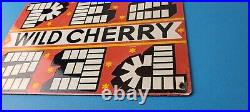 Vintage PEZ Wild Cherry Sign Porcelain Candy Dispenser Man Cave Pump Sign