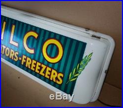 Vintage PHILCO REFRIGERATORS FREEZER LIGHTED SIGN RARE SUBJECT MATTER! 27X9X3