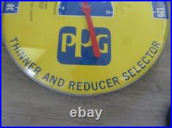 Vintage PPG Paints Thinner & Reducer Selector 18 Advertising Sign Thermometer Vintage PPG Paints Thinner & Reducer Selector 18 Advertising Sign Thermometer
