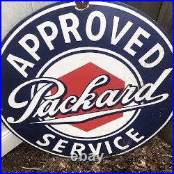 Vintage Packard approved service Porcelain Sign Large? Display