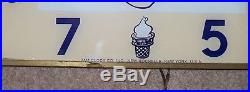 Vintage Pam Dairy Queen Advertising Lighted Clock Sign 1950-60's