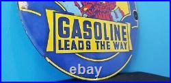 Vintage Pathfinder Gasoline Porcelain Gas Oil Service Station Pump Sign