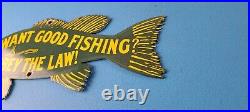 Vintage Paw Paw Bait Sign Obey the Law Fishing Sign Gas Service Pump Sign