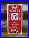 Vintage-Pay-Toilet-Porcelain-Sign-Public-Restroom-Advertising-Gas-Train-Bus-Oil-01-lr