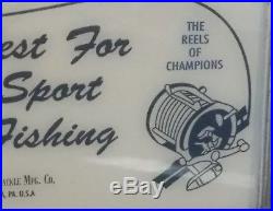 Vintage Penn Reels Light Up Advertising Display Counter Top Display Sign Rare