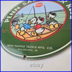 Vintage Penn Sign Fishing Reels Porcelain Tackle Saltwater Sign