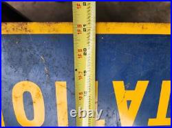 Vintage Pennsylvania Official Inspection Station Double Sided Sign