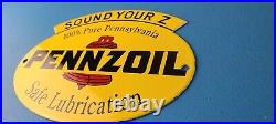 PENNZOIL SUPREME QUALITY SAFE LUBRICATION Vintage Sticker Decal...