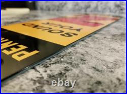 Vintage Pennzoil Sound Your Z Motor Oil Enamel Metal Gasoline Advertising Sign