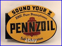 Vintage Penzoil Advertising Flange Sign