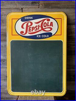 Vintage Pepsi Advertising Sign Menu Board Pepsi-Cola Sign