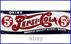 Vintage Pepsi Cola Porcelain Sign Gas Station Bottle Coke Coca Dew A & W Oil