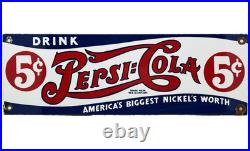 Vintage Pepsi Cola Porcelain Sign Gas Station Bottle Coke Coca Dew A & W Oil