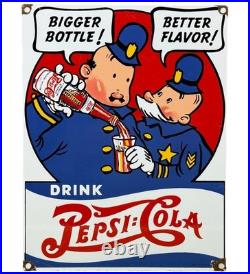 Vintage Pepsi Cola Porcelain Sign Gas Station Bottle Coke Coca Dew A & W Oil