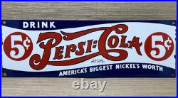 Vintage Pepsi Cola Porcelain Sign Gas Station Bottle Coke Coca Dew A & W Oil