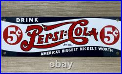 Vintage Pepsi Cola Porcelain Sign Gas Station Bottle Coke Coca Dew A & W Oil