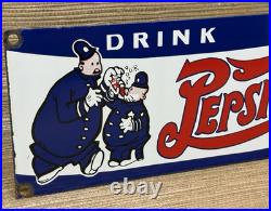 Vintage Pepsi Cola Porcelain Sign Gas Station Bottle Coke Coca Dew A & W Oil