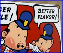 Vintage Pepsi Cola Porcelain Sign Gas Station Bottle Coke Coca Dew A & W Oil