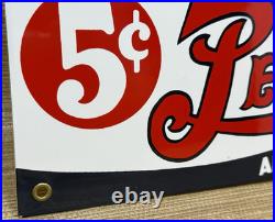 Vintage Pepsi Cola Porcelain Sign Gas Station Bottle Coke Coca Dew A & W Oil