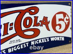 Vintage Pepsi Cola Porcelain Sign Gas Station Bottle Coke Coca Dew A & W Oil