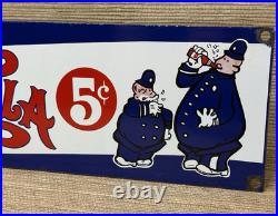 Vintage Pepsi Cola Porcelain Sign Gas Station Bottle Coke Coca Dew A & W Oil
