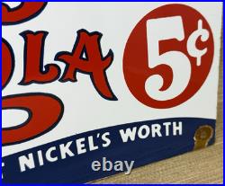 Vintage Pepsi Cola Porcelain Sign Gas Station Bottle Coke Coca Dew A & W Oil