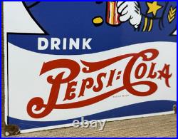 Vintage Pepsi Cola Porcelain Sign Gas Station Bottle Coke Coca Dew A & W Oil
