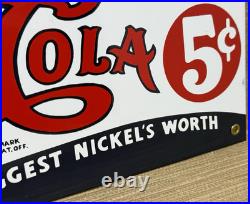 Vintage Pepsi Cola Porcelain Sign Gas Station Bottle Coke Coca Dew A & W Oil