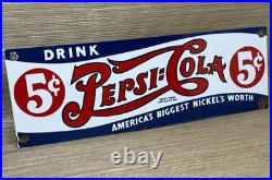 Vintage Pepsi Cola Porcelain Sign Gas Station Bottle Coke Coca Dew A & W Oil