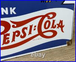 Vintage Pepsi Cola Porcelain Sign Gas Station Bottle Coke Coca Dew A & W Oil