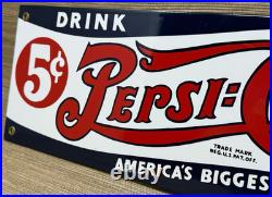 Vintage Pepsi Cola Porcelain Sign Gas Station Bottle Coke Coca Dew A & W Oil