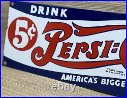 Vintage Pepsi Cola Porcelain Sign Gas Station Bottle Coke Coca Dew A & W Oil