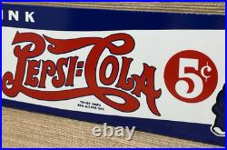 Vintage Pepsi Cola Porcelain Sign Gas Station Bottle Coke Coca Dew A & W Oil