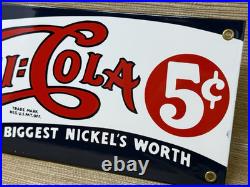Vintage Pepsi Cola Porcelain Sign Gas Station Bottle Coke Coca Dew A & W Oil
