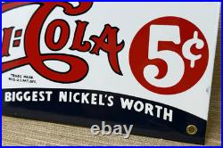 Vintage Pepsi Cola Porcelain Sign Gas Station Bottle Coke Coca Dew A & W Oil