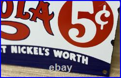 Vintage Pepsi Cola Porcelain Sign Gas Station Bottle Coke Coca Dew A & W Oil