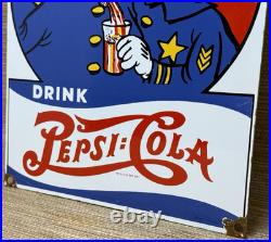 Vintage Pepsi Cola Porcelain Sign Gas Station Bottle Coke Coca Dew A & W Oil