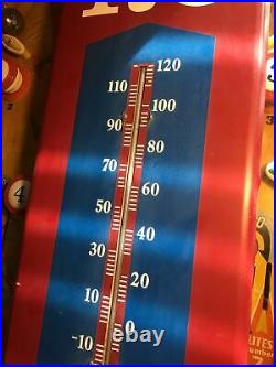 Vintage Pepsi Cola Thermometer Tin Sign