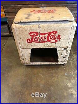 Vintage Pepsi Heintz Ice Chest Cooler Coca Cola 7up Dr Pepper Orange Crush Sign