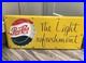 Vintage-Pepsi-Metal-Sign-1950-s-The-Light-Refreshment-Soda-Pop-Green-Back-01-jkrn