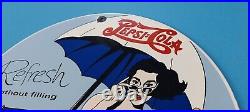 Vintage Pepsi Porcelain Glass Bottles Beach Beverage Coca Cola Gas Service Sign