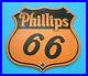 Vintage-Phillips-66-Gasoline-Porcelain-Gas-Motor-Oil-Service-Station-Shelf-Sign-01-slh