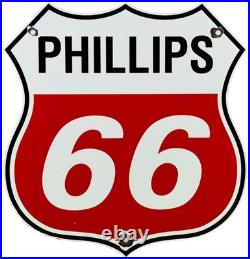 Vintage Phillips 66 Gasoline Porcelain Sign Dealership Gas Station Motor Oil Vintage Phillips 66 Gasoline Porcelain Sign Dealership Gas Station Motor Oil