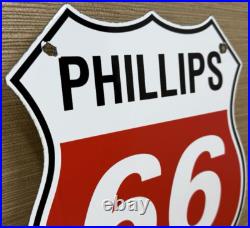 Vintage Phillips 66 Gasoline Porcelain Sign Dealership Gas Station Motor Oil Vintage Phillips 66 Gasoline Porcelain Sign Dealership Gas Station Motor Oil