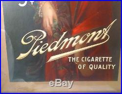 Vintage Piedmont Cigarettes Advertising Poster Sign Tobacco Original
