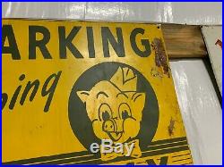 Vintage Piggly Wiggly Grocery Store Metal Sign GAS STATION SODA COLA OIL 48