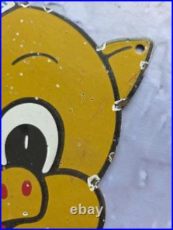 Vintage Piggly Wiggly Porcelain Sign General Food Market Grocery Store 10×10.5