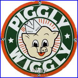 Vintage Piggly Wiggly Porcelain Sign Mcdonalds Pepsi Coke In-n-out Gas Station