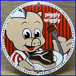Vintage Piggly Wiggly Porcelain Sign Mcdonalds Pepsi Coke In-n-out Gas Station