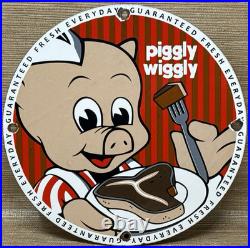 Vintage Piggly Wiggly Porcelain Sign Mcdonalds Pepsi Coke In-n-out Gas Station